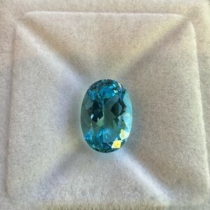 Natural blue Swiss topaz 7.37 carats